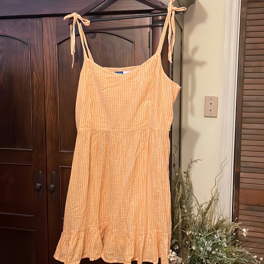 NWT Old Navy yellow/white check dress